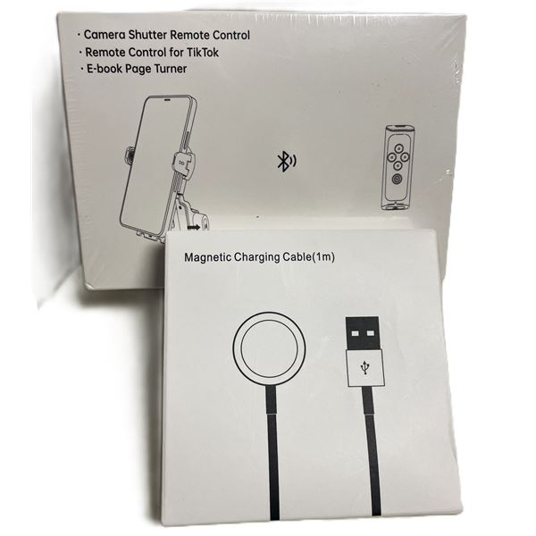 Magnetic Charging Cable and Bluetooth wireless remote control for smartphones