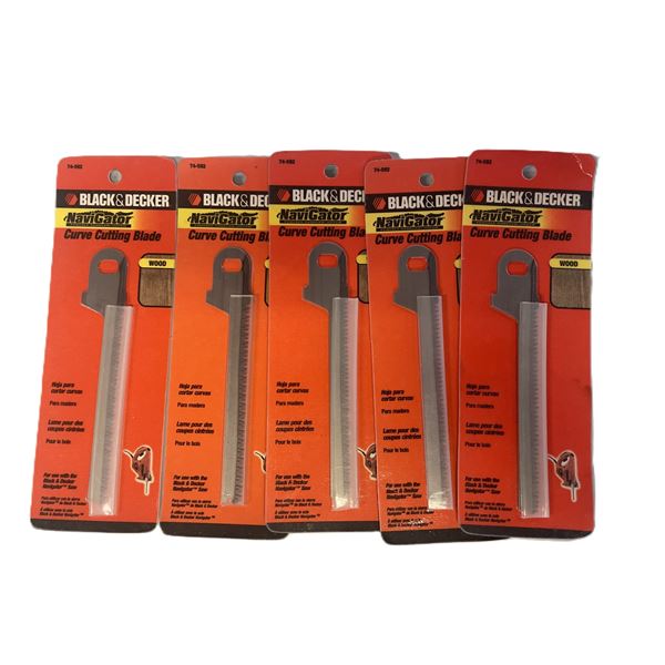 FIVE Black & Decker 74-592 Curve Cutting Saw Blades for the Navigator handsaw/jigsaw.