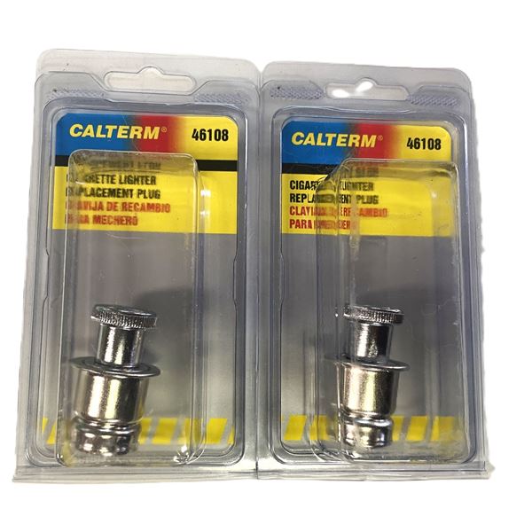 TWO Calterm 46108 cigarette lighter replacement plugs