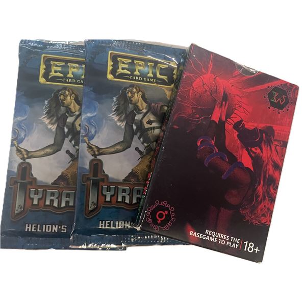 Epic Card Game: Tyrants – Helion's Deceit expansion packs AND ImmunoWars card game Expansio