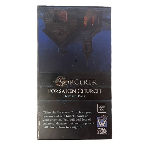Sorcerer: Forsaken Church Domain Pack Display Box, an expansion product for the fantasy card game