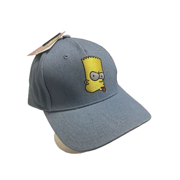  Blue Jean baseball cap featuring a Bart Simpson embroidery