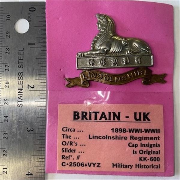 Lincolnshire Regiment cap badge