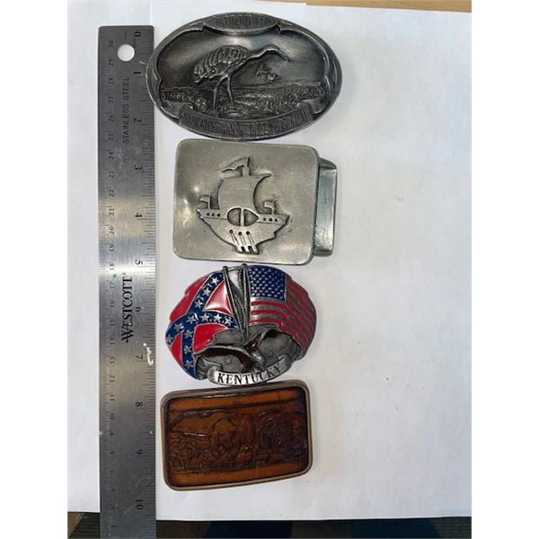 Four Belt Buckles