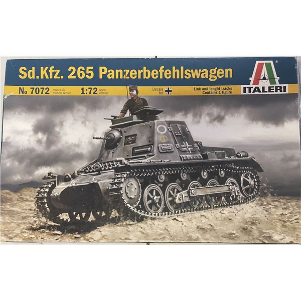 Italeri 1/72 scale model kit for the German Sd.Kfz. 265 Panzerbefehlswagen command tank