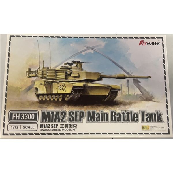 Flyhawk 1/72 scale plastic model kit of the M1A2 SEP Main Battle Tank