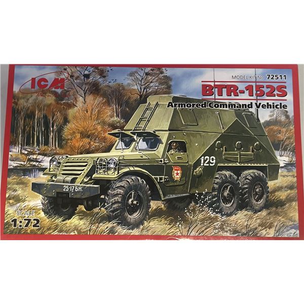 ICM Models 1:72 scale BTR-152S Armored Command Vehicle plastic model kit