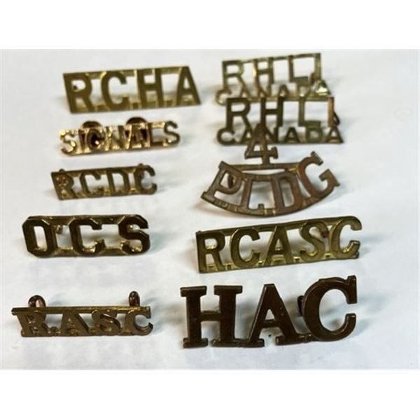Collection of Shoulder Titles