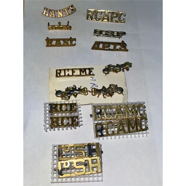 Collection of Shoulder Titles