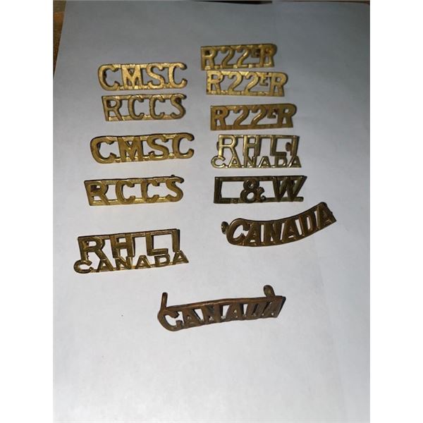 Collection of Shoulder Titles