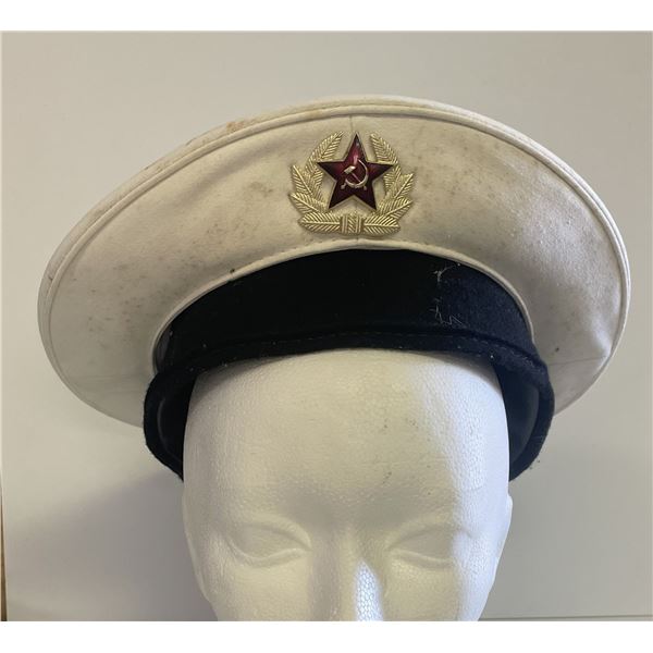 Vintage Soviet Navy officer cap , requires restoration