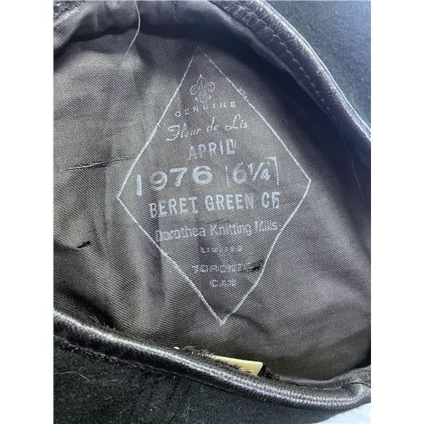 Canadian Armed Forces green beret from 1976 with a size 6 1/4