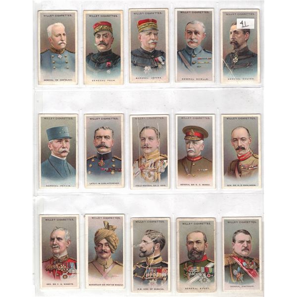 1917 tobacco cards from the "Allied Army Leaders"