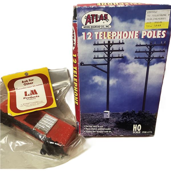 Model - Train Car and Power Poles