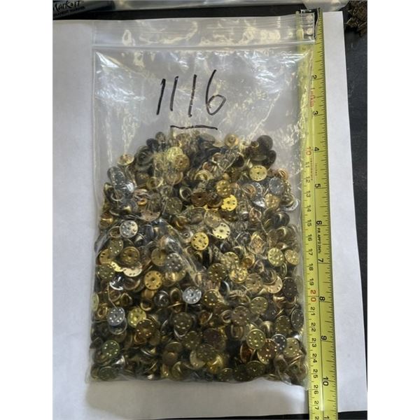 Bag of butterfly clutch pin backs