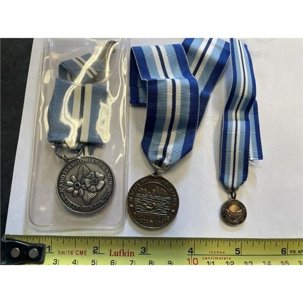THREE Canadian civil and military service medals