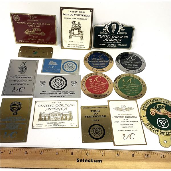 commemorative medallions associated with antique automobile club