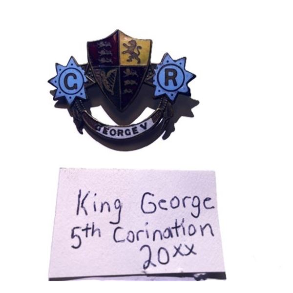 Commemorative badge for the coronation of King George V, which took place in 1911