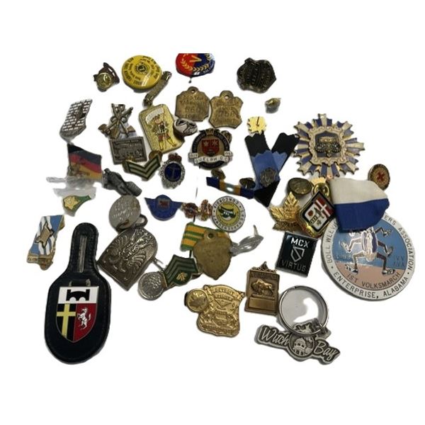  vintage pins and badges