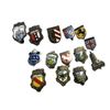 Image 1 : vintage enamel pins feature various European city and regional coat of arms