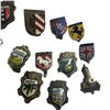 Image 4 : vintage enamel pins feature various European city and regional coat of arms