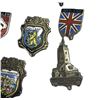 Image 5 : vintage enamel pins feature various European city and regional coat of arms