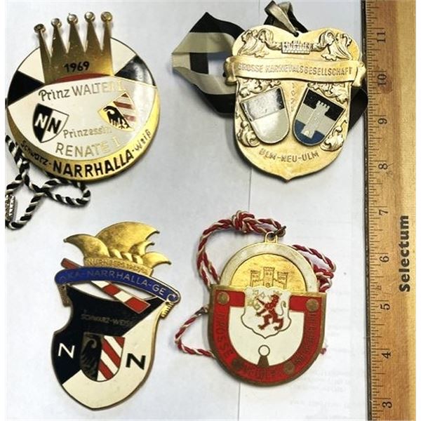 German Carnival (Karnevalsorden) medals from the Pfalz region