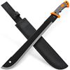 Image 1 : Grand Way 13153A machete featuring an 18.5-inch serrated stainless steel blade