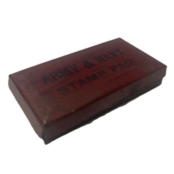 Army & Navy Stamp Pad housed in a durable metal case