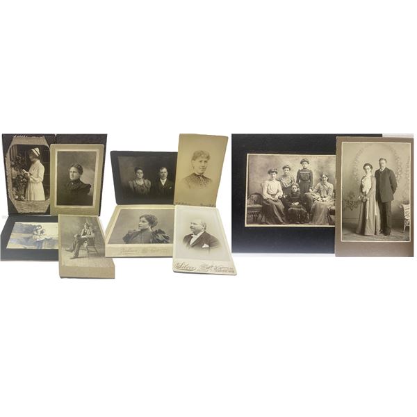 Late 19th Century Cabinet Cards, Victorian Era photographs