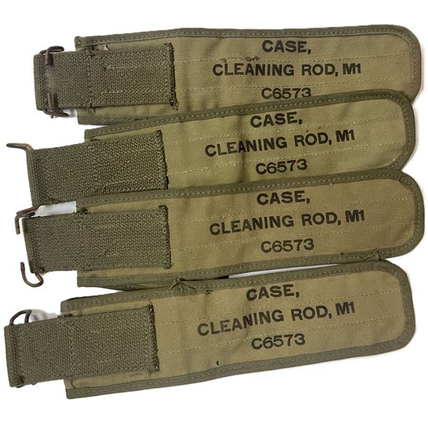 FOUR WWII US Army Cleaning Rod Cases (Model C6573) designed for the M1 Garand rifle