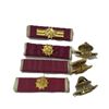 Image 1 : WWII U.S. LEGION OF MERIT CHIEF COMMANDER GRADE RIBBON BAR PIN-BACKs, 7 Officer Lapel Pins