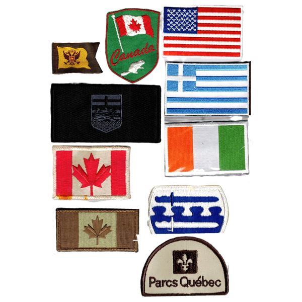 Ten Badges / Patches - Flags and places
