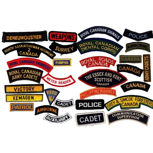 Collection of Cloth Shoulder Titles