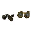 Image 1 : Two pairs of cuff links ,  One faux  nuggets and HMS Pheobe