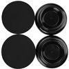 Image 1 : Benchworld Black Wood Castor Cups / Small