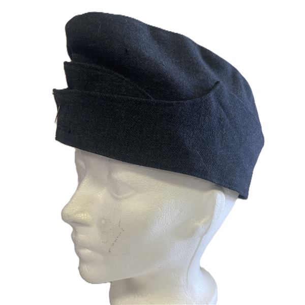 Navy blue wool field service cap , needs buttons