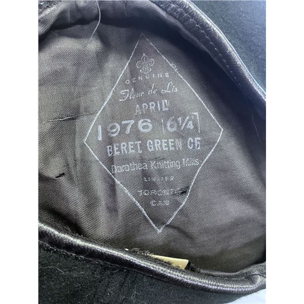 Canadian Armed Forces green beret from 1976 with a size 6 1/4