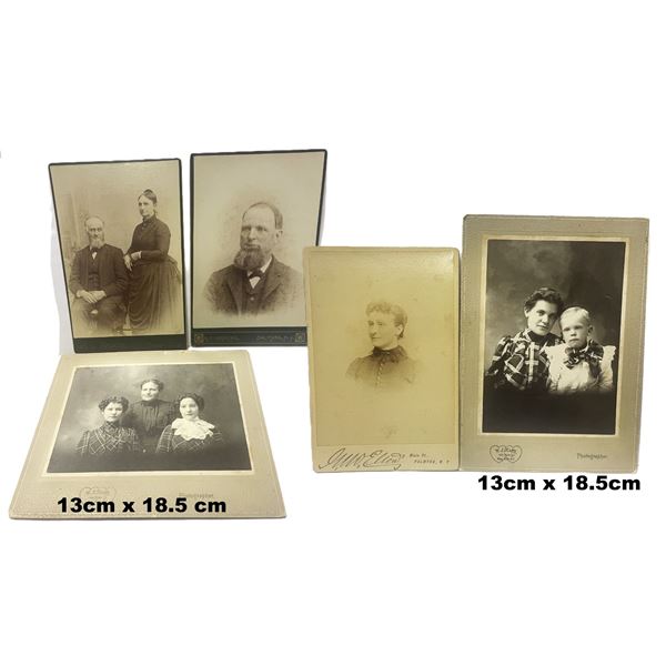 Cabinet cards or Carte-de-visite formats from the 19th century