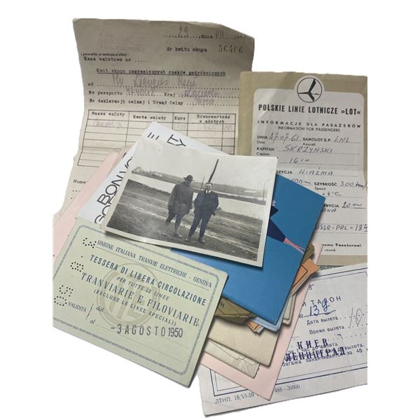 mid-20th-century European travel and identity documents