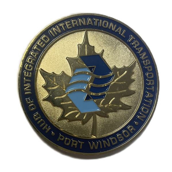 Challenge Coin Port of Windsor , Just over 1.75" in diameter