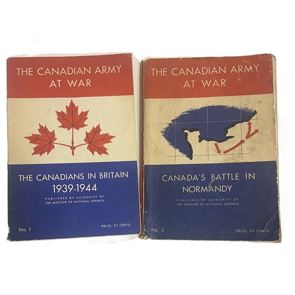 TWO Books The Canadian Army at War No. 1 and No. 3