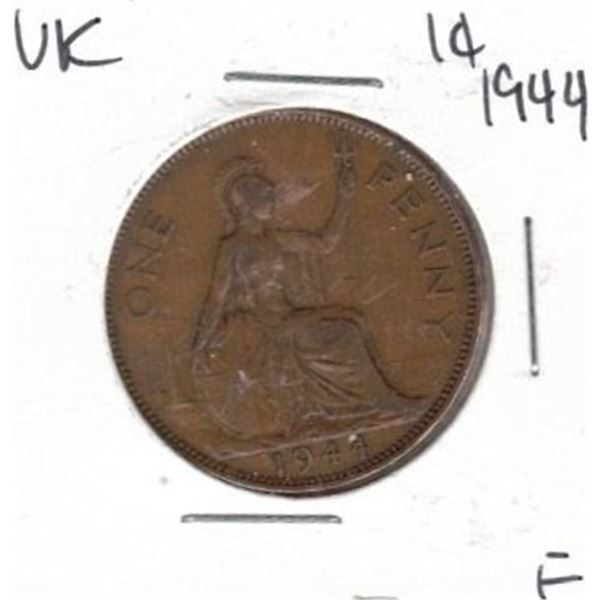  1944 United Kingdom One Penny