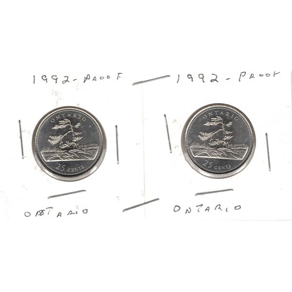 1992 Canadian Quarters, Ontario, PROOF
