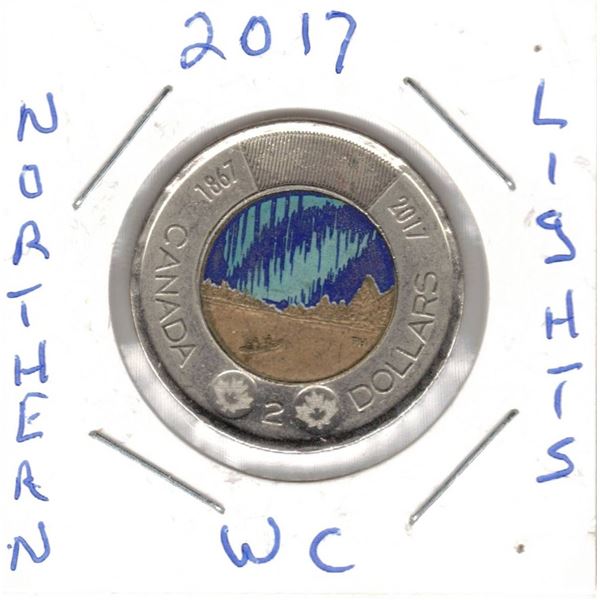 2017 Northern Lights Canadian Toonie, WOC