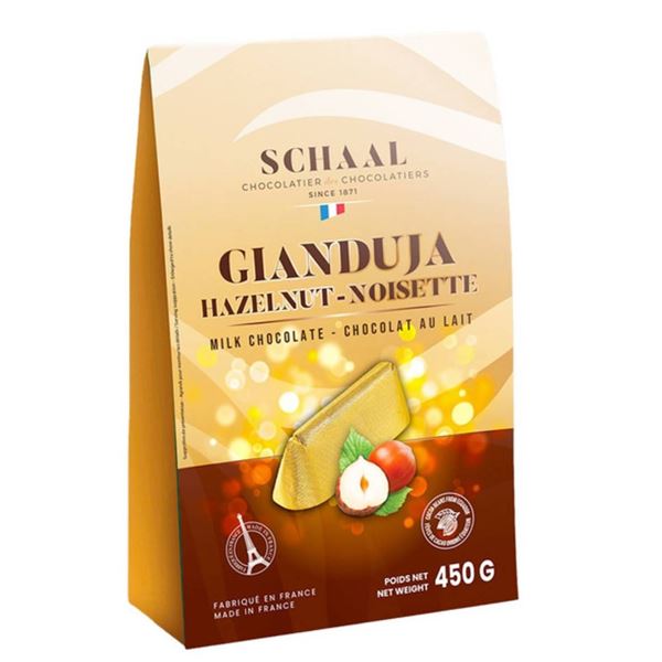 Schaal Gianduja Hazelnut Milk Chocolate 450g