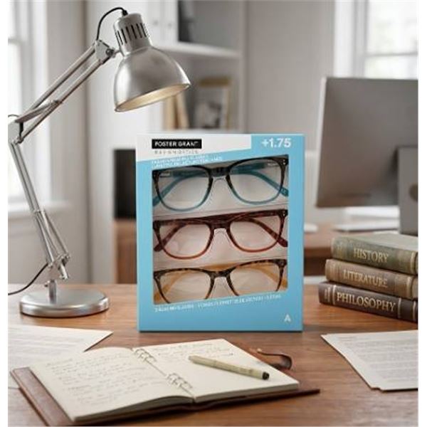 Foster Grant Reading Glasses Set +1.75