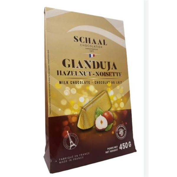 Schaal Gianduja Hazelnut Milk Chocolate 450g