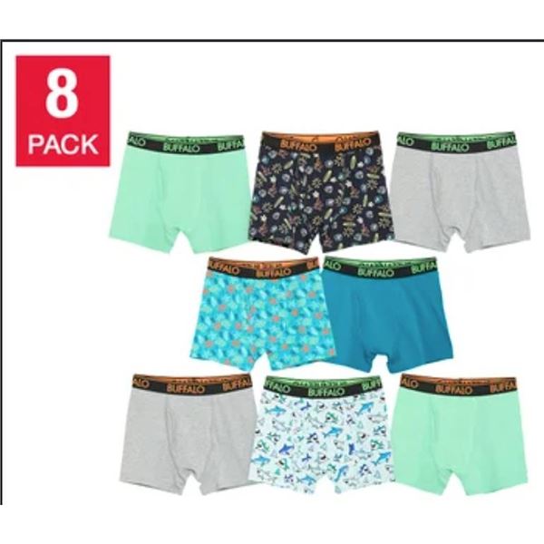 Buffalo David Bitton Boys' Boxer Briefs Set of 8 Size 16-18