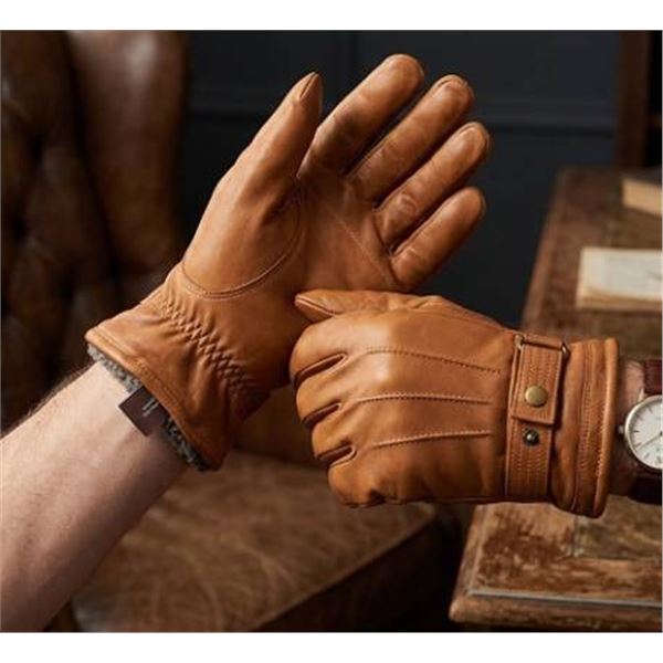 BLACK BBM14117ME Taupe Leather Gloves
